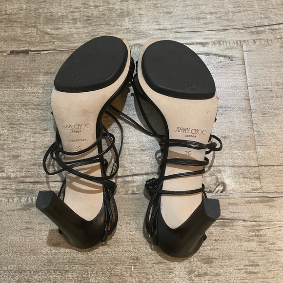 Jimmy Choo Antia 85mm Leather Sandals Sz 36 LIKE NEW - Picture 6 of 9